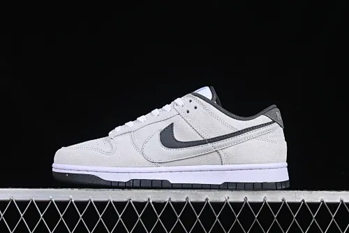 All categories Nk SB Dunk series Nk SB Dunk Low low-top sneakers Nk Dunk Low 85 double hook series white gray SB low-top sports and leisure sneakers HV1800-101